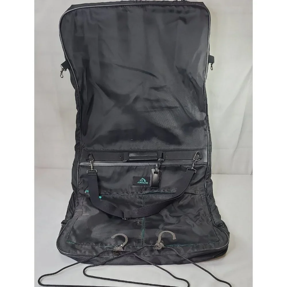 Jordache Black Garment Hanging Travel Luggage Bag Suit Dress Carrier EUC
